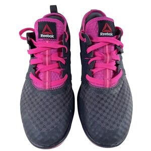 Reebok RealFlex Transition‎ 2.0 Womens 7.5 Gray Pink Running Shoes Sneakers